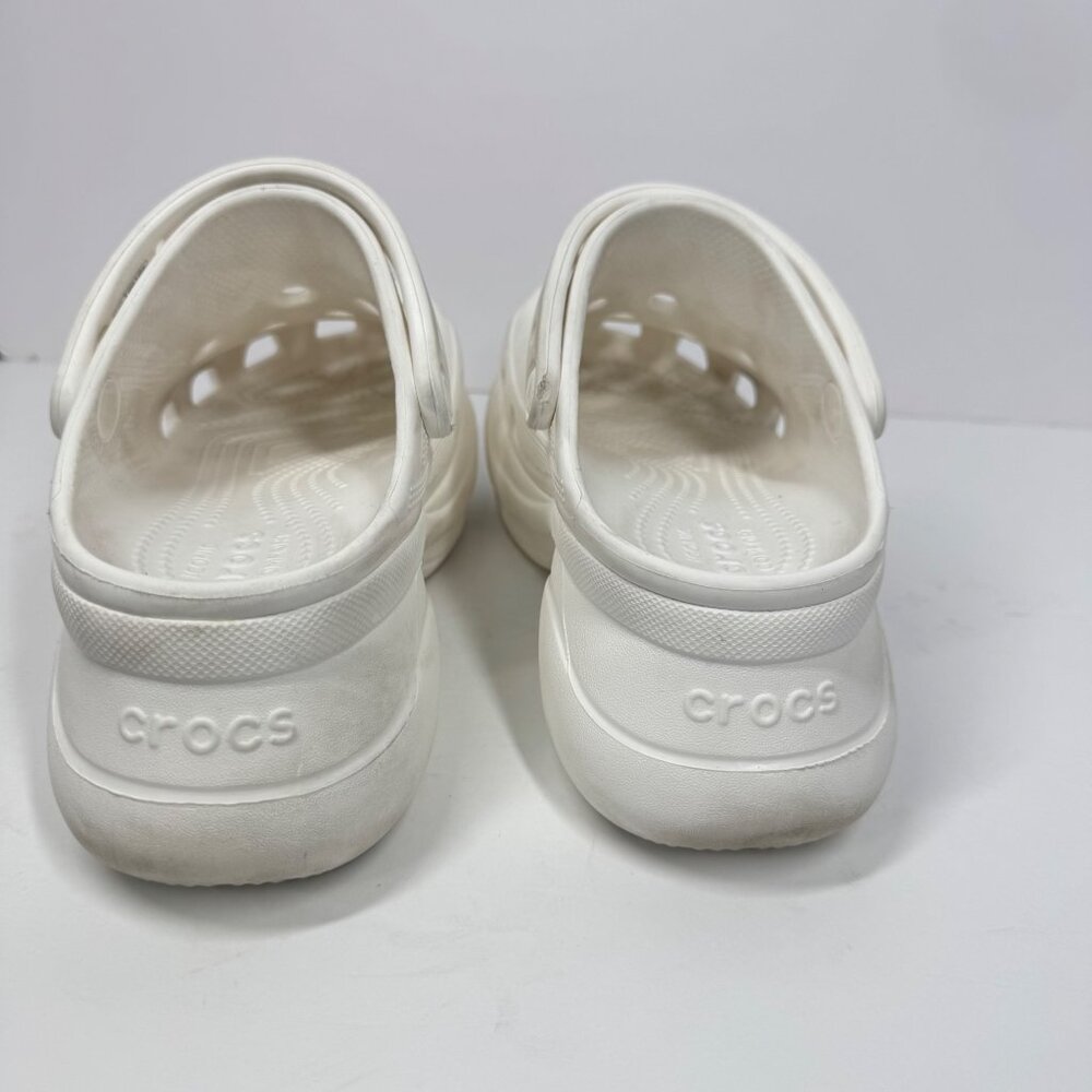Crocs Classic Bae White Platform Size 7 Clogs Rubber Chunky Clogs - Picture 4 of 14